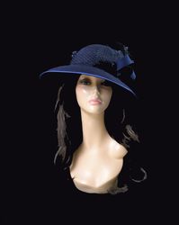 wide brim felt hat woman,audrey hepburn hat, breakfast at tiffany hat