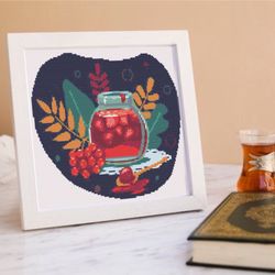 autumn cross stitch pattern. pdf cross stitch. pdf pattern. cross stitch