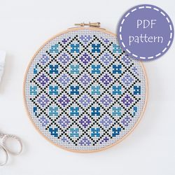 lp0020 abstract cross stitch pattern for begginer - easy xstitch pattern in pdf format - instant download - hoop art