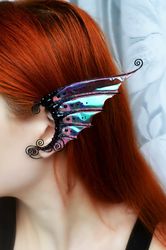 mermaid ear cuffs no piercing, elf ear cuffs jewelry, fairy earrings black