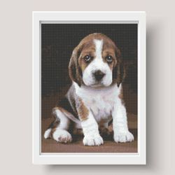 cross stitch pattern, pdf, beagle