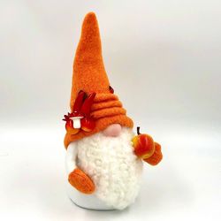 autumn scandinavian gnome, thanksgiving day gnome, soft fabric leprechaun, fall decorations, decor for harvest festival