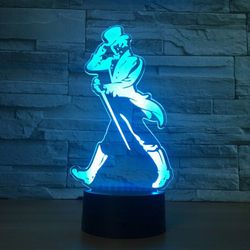 whiskey johnny walker red black label 3d lamp night light led 7 colour box 2022