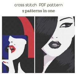 pop art cross stitch pdf pattern set of pattern modern cross stich /65/