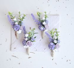 lavender boutonniere, purple rustic boutonniere, pink white purple, lavender wedding bouquet,purple boutonniere,lavender