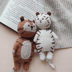 pdf pattern for crochet tiger. diy toy amigurumi tutorial