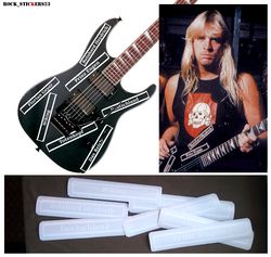 Jeff Hanneman Custom B.C.Rich guitar decal signature vinyl stickers slayer Full Set 7