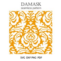 damask seamless pattern svg, cut files