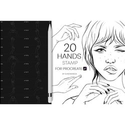 procreate hands stamps brushes