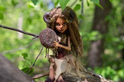 ooak monster high doll repaint, custom, shaman of the northern peoples, ayhaana