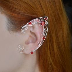 elf ear cuffs no piercing, fairy ear wraps, elven earrings