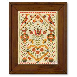 fraktur cross stitch pattern fraktur birds sampler 7