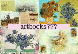 van gogh, scrapbooking, digital paper, journal