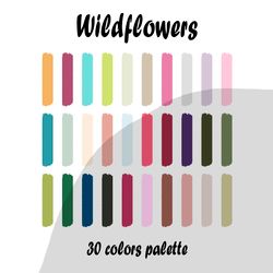 wildflowers procreate color palette | procreate swatches