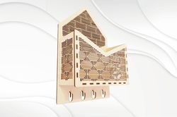 mailbox, post box laser cutting file. ready laser cut files. glowforge svg project.