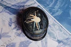 swan lake lacquer box ballet painting art gift