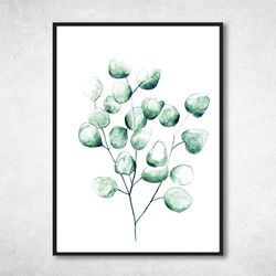 greenery branches and leaves , botanical poster , leaves watercolor , leaf art , watercolor print , botanical wall art