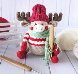 woodland stuffed reindeer doll, winter celebrations gift idea, christmas animal toy, winter celebrations gift idea