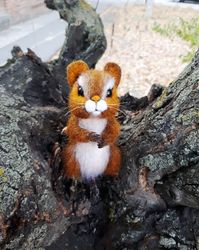 digital tutorial felted chipmunk, diy needle felting tutorial chipmunk, diy chipmunk felting instruction, pdf chipmunk