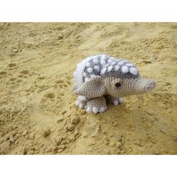 amigurumi animals, crochet armadillo amigurumi doll, armadillo toy, stuffed animal, stuffed armadillo handmade toy