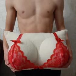 pillow,female breast ,gif