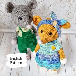 crochet pattern mouse amigurumi crochet toys mouse english pattern mouse diy