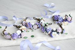 lavender wrist corsage, purple flower bracelet, bridesmaids corsage,pink white purple, bridal flower accessories