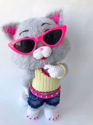 Digital Download - Pdf. Crochet Pattern Cat. Diy Amigurumi Toy Tutorial