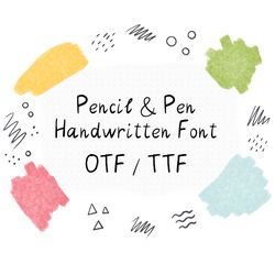 pencil pen handwriting font