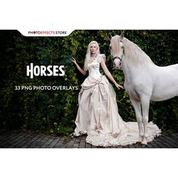 33 horse photo overlays