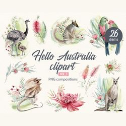 hello australia vol.3 clipart 26 items