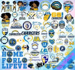 los angeles chargers svg, clipart bundle, nfl teams, nfl svg, nfl logo, football teams svg