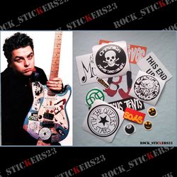 billie joe guitar stickers 1997-1998 version green day vinyl decal full set 15