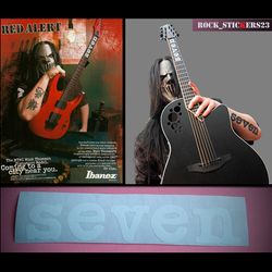 mick thomson seven stickers guitar neck decal vinyl