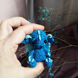 universal gift for mom. crochet dragon gift figurine. toy for doll. mini  amigurumi dragon. handmade crochet toy dragon.