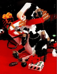 digital | vintage plastic canvas pattern christmas cows | plastic canvas 7-mesh | english pdf template