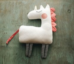 unicorn doll. sewing pattern and tutorial pdf