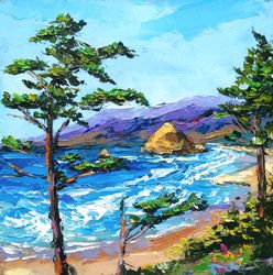 oregon painting original art cannon beach painting coast drawing wall art