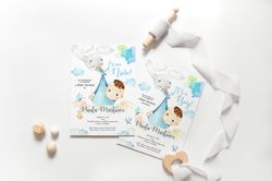 es nino invitacion, boy baby shower invitation, printable baby shower invitation, spanish baby shower invitation es nino