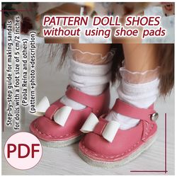 pdf pattern doll shoes  without using shoe pads