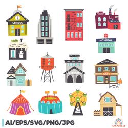 cute little vector house clipart