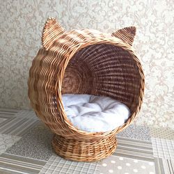 wicker cat basket bed pet bed for cat pet bed for dogs furniture for cats furniture for dogs pet house bed round cat bed