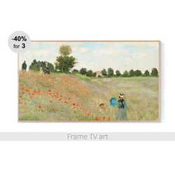 samsung frame tv art download 4k, frame tv vintage monet classic art,  samsung frame tv art landscape painting | 324