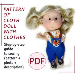 cloth doll pattern pdf sewing guide digital download