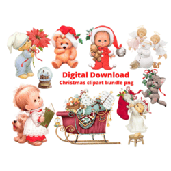 vintage christmas clipart,christmas kids png,vintage christmas children angel clipart,retro christmas graphics