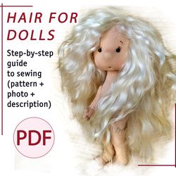 pdf tutorial on creating a goat hair hairstyle for a doll