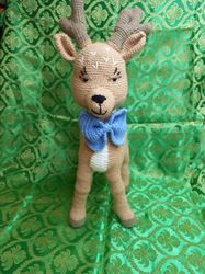 toy deer soft toy deer handmade gift for child toy reindeer new year gift christmas deer