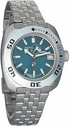 vostok amphibia 710059 watch scuba dude diver automatic blue