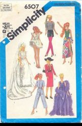 pdf copy vintage sewing pattern simplicity 6507 clothes for barbie and dolls 11 12 inch