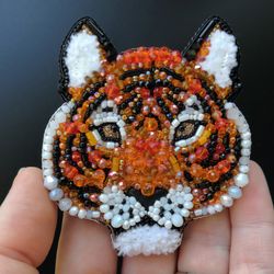 tiger brooch pin animal brooch